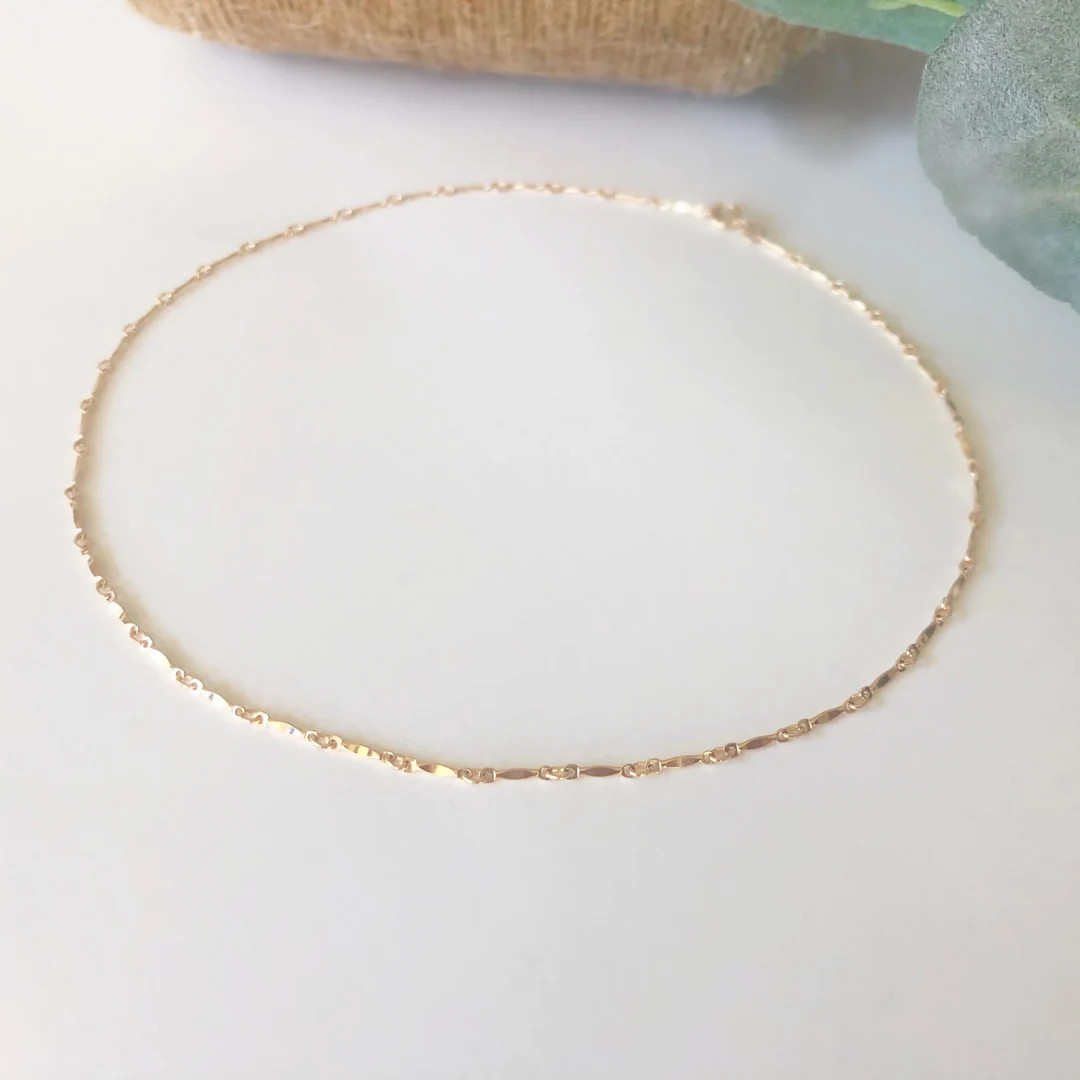 Sparkle gold filled lace choker | Etsy (US)