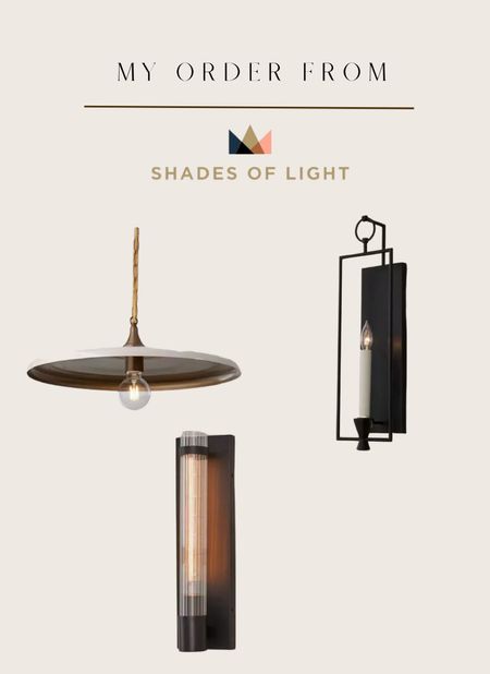 My most recent light fixture order! 

Light sconces. Shades of light. Pendant lighting. Lighting fixtures. 

#LTKhome