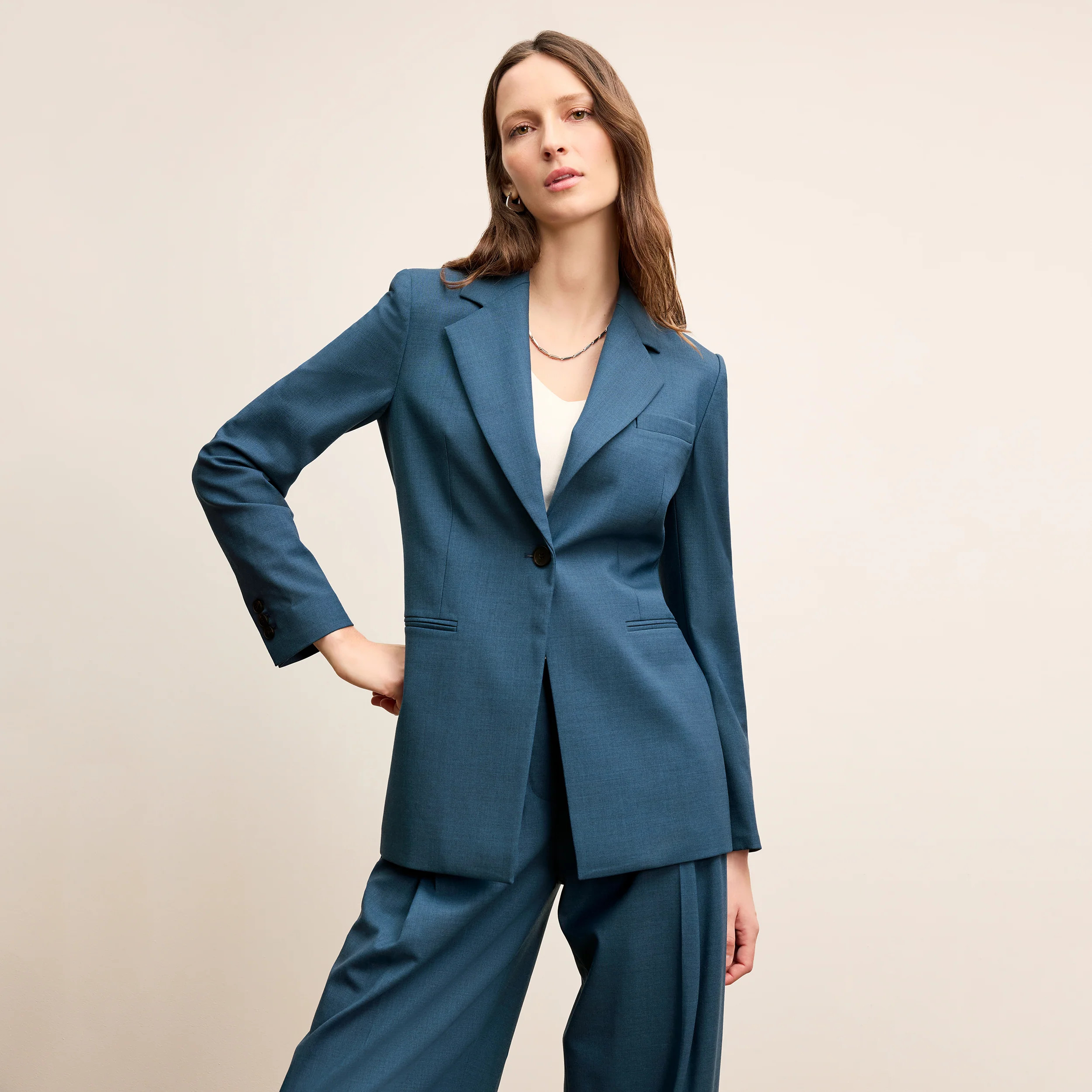 Rossi Executive Blazer - Wool Twill :: Bluebell | MM LaFleur