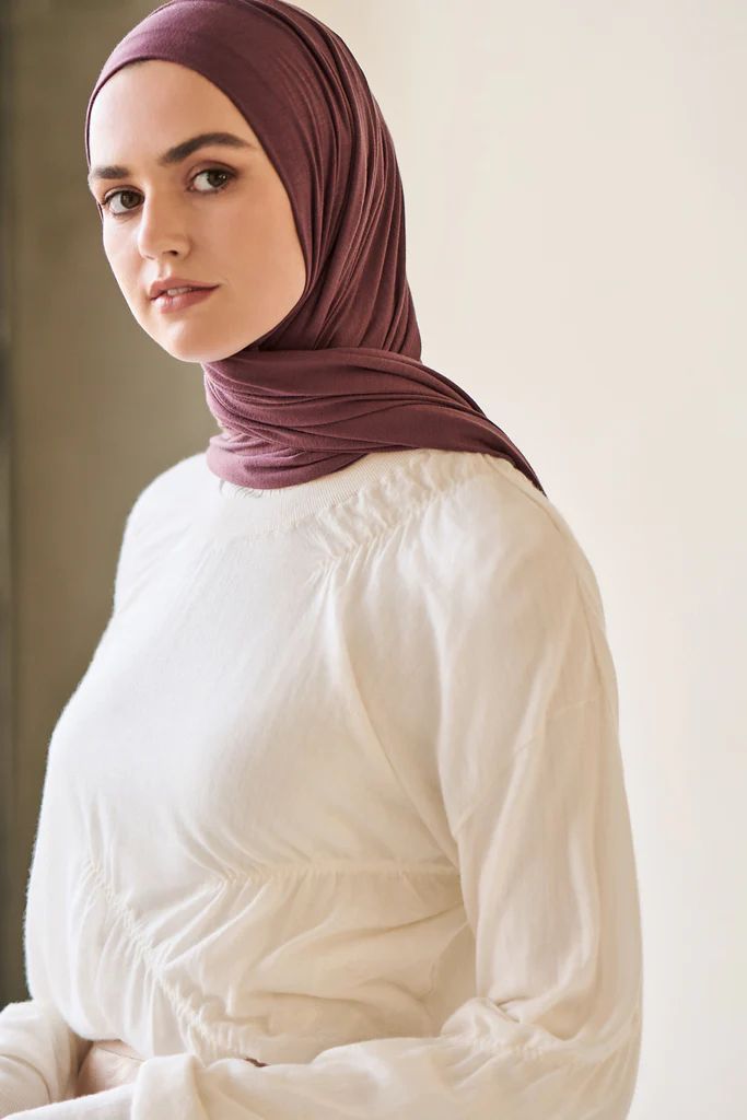 Premium Jersey Hijab - Raisin | Haute Hijab