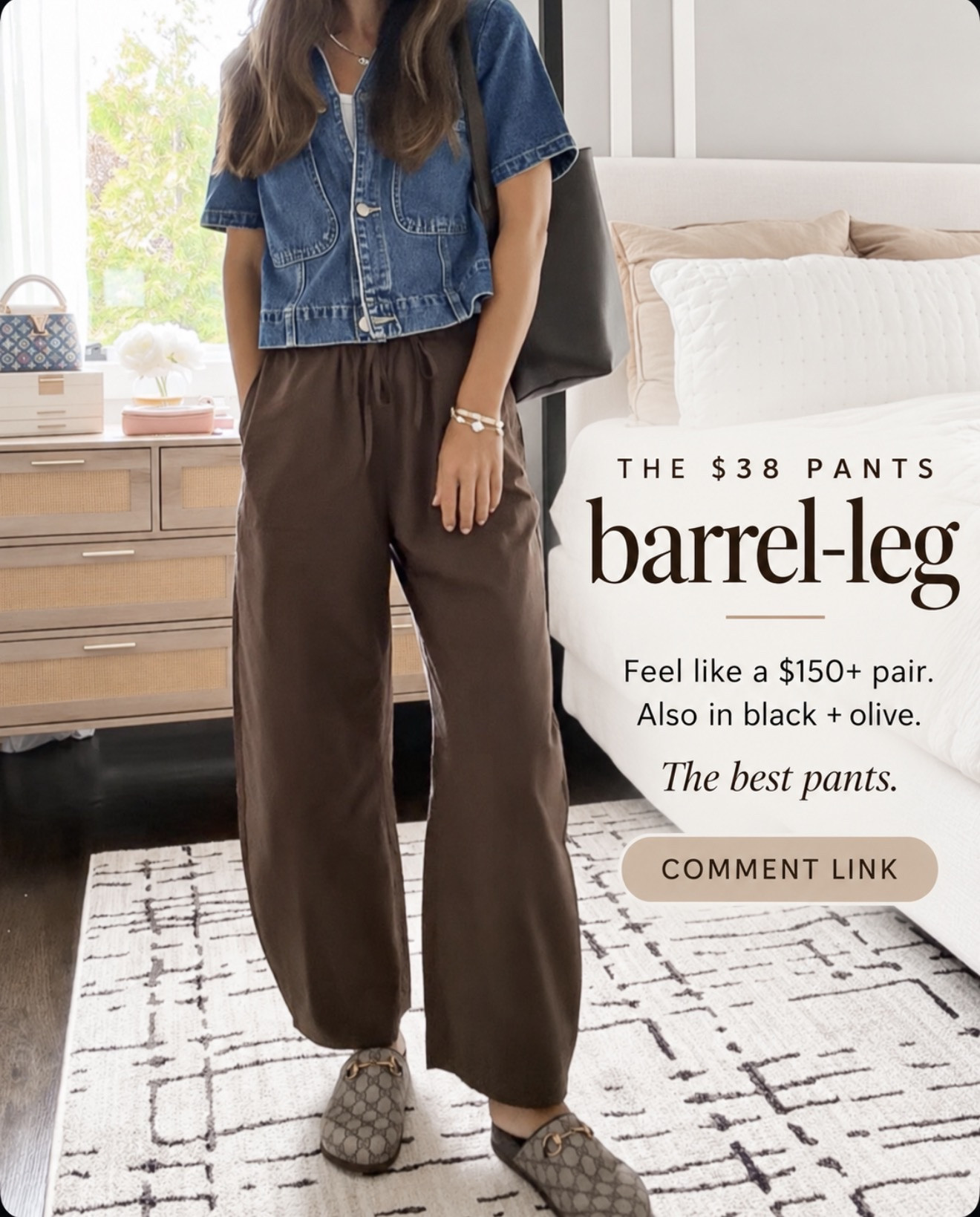 These $38 barrel-leg pants feel like the expensive $150+ pair—but they’re somehow even comfier 🙌

The chocolate brown is perfect for fall, and they also come in black and olive. Truly the best pants!

Comment LINK and I’ll send them to you.

#LTKOver40 #LTKmomlife #LTKootd
