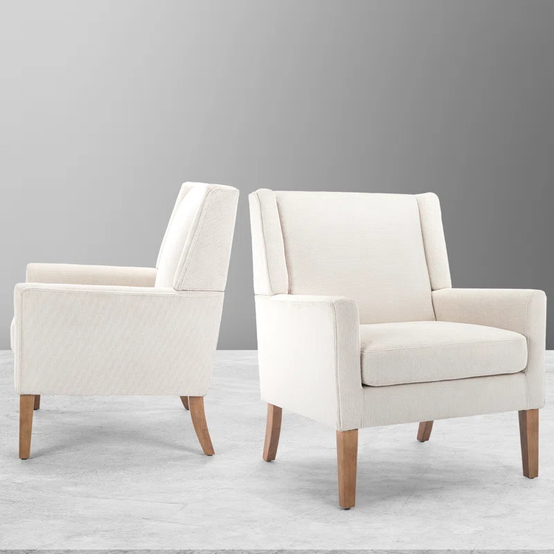 Mercer41 Ayran Wing Back Upholstered Accent Armchair with Solid Wood Leg & Reviews | Wayfair | Wayfair North America