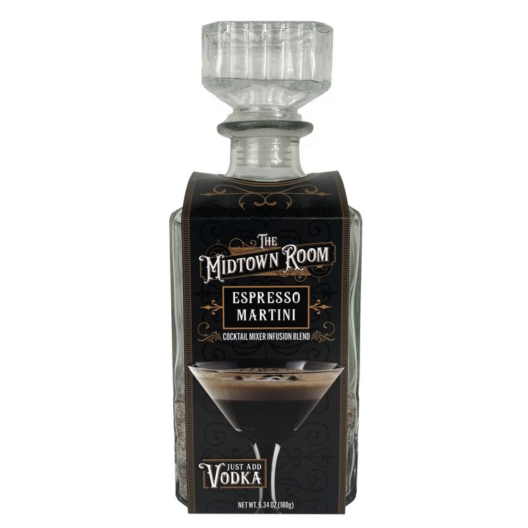 The Midtown Room Cut Glass Decanter Bottle with Espresso Martini Dry Coffee Bean Mix by MSRF, Inc... | Walmart (US)