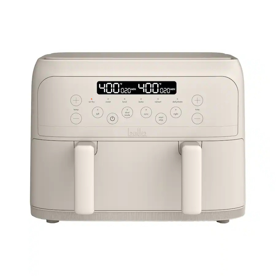 Bella - 4-qt. TriZone Air Fryer - Oatmilk | Best Buy U.S.