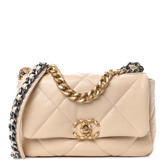 CHANEL

Goatskin Quilted Medium Chanel 19 Flap Beige | Fashionphile