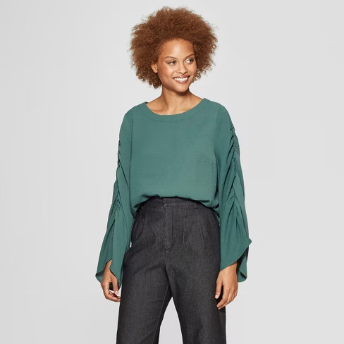 Women's Long Sleeve Crewneck Blouse - Prologue™ | Target