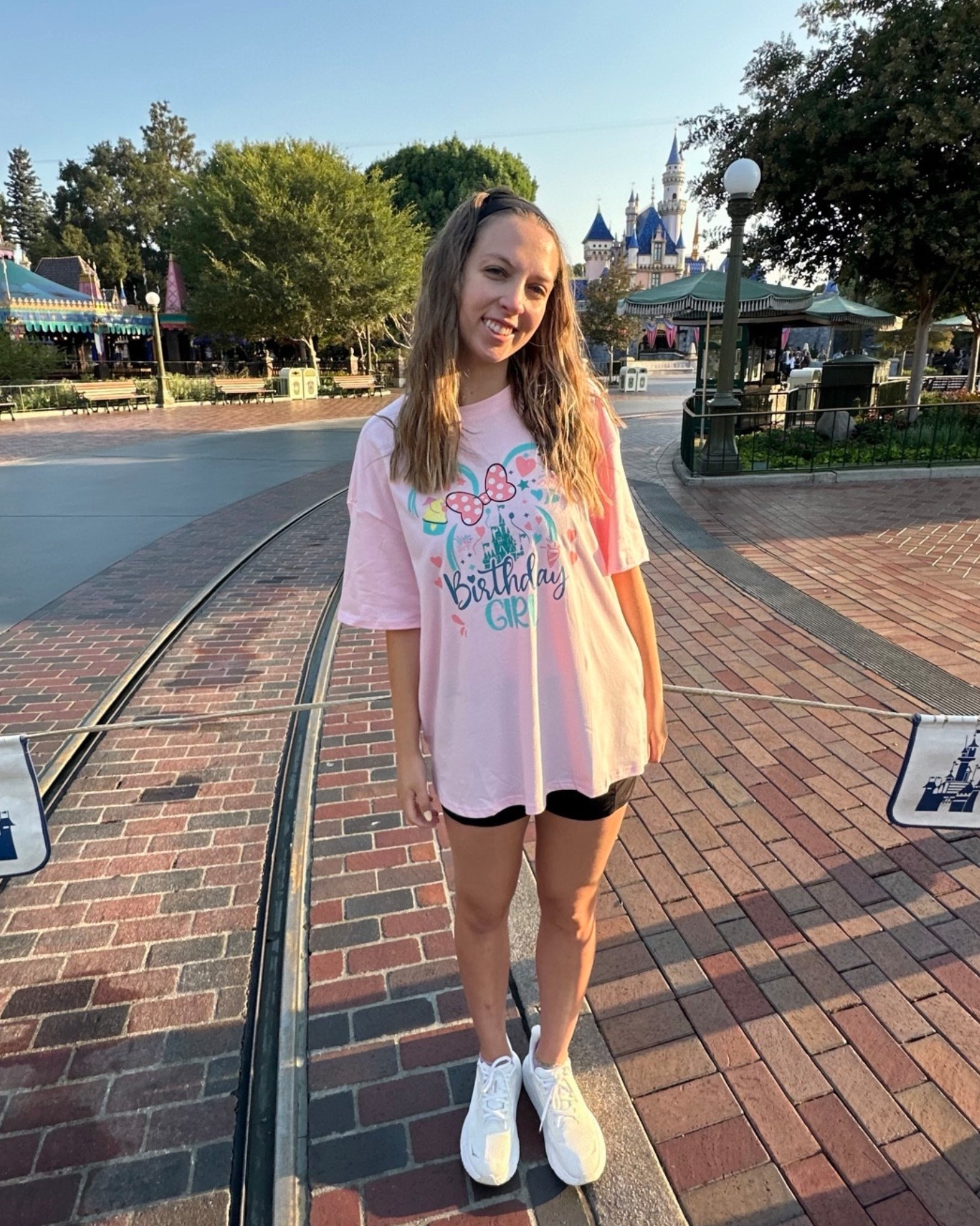 disneyland outfit!!🤍 a comfy but cute outfit i wore for a disneyland day for my birthday!! big disney athleisure girl for a full day of disney fun! disney OOTD with a disney birthday tee from amazon! the best disney amazon find!!

#LTKActive #LTKTall #LTKFindsUnder50