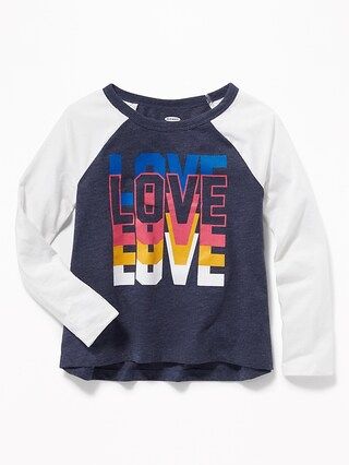 Softest Graphic Raglan-Sleeve Tee for Girls | Old Navy US