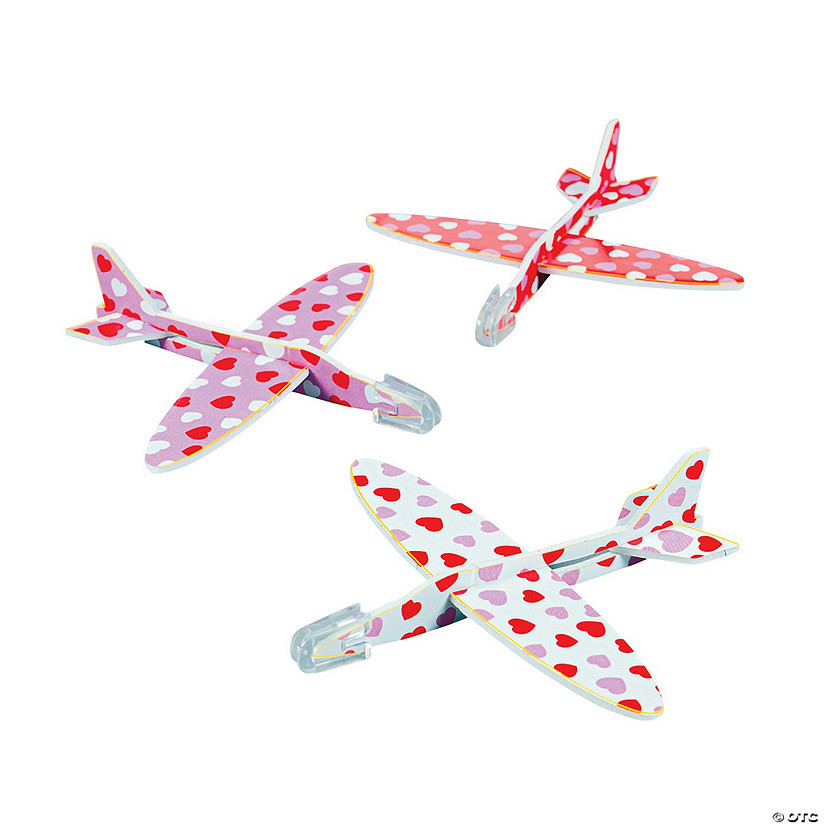 4" x 4 1/2" Bulk 48 Pc. Mini Valentine's Day Heart Print Gliders | Oriental Trading Company