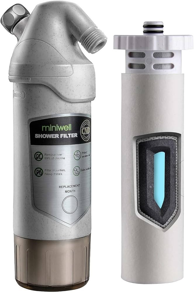 miniwell L720-Plus Shower Filter System-For Bathroom Hard Water and Well -Remove Chlorine & Heavy... | Amazon (US)