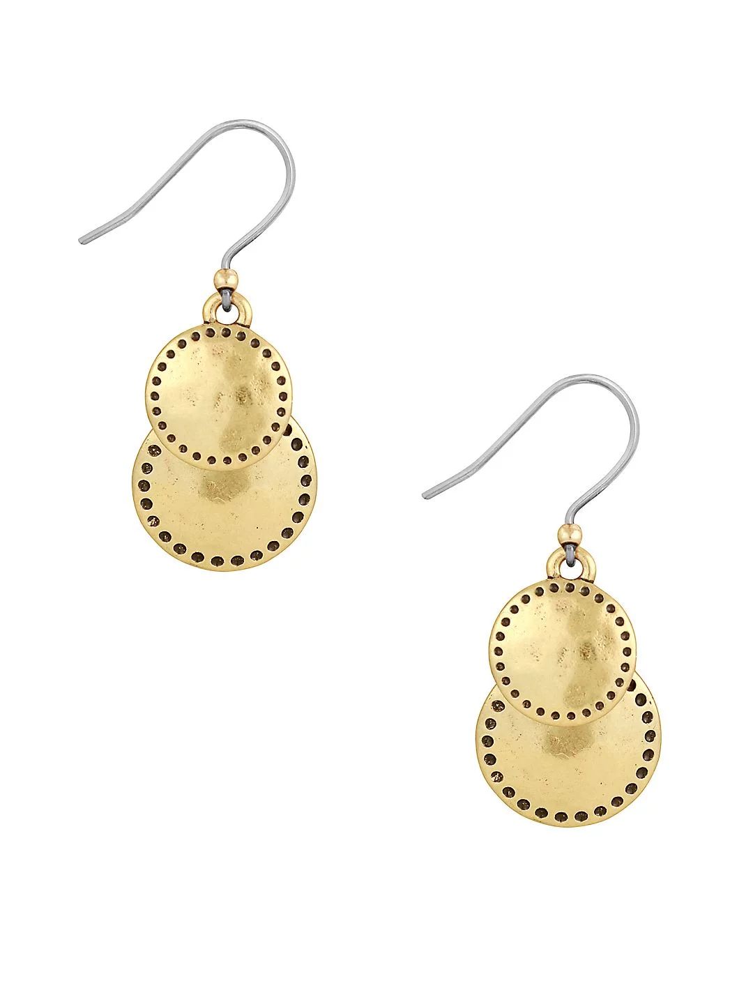 Goldtone Double Drop Earrings - Walmart.com | Walmart (US)