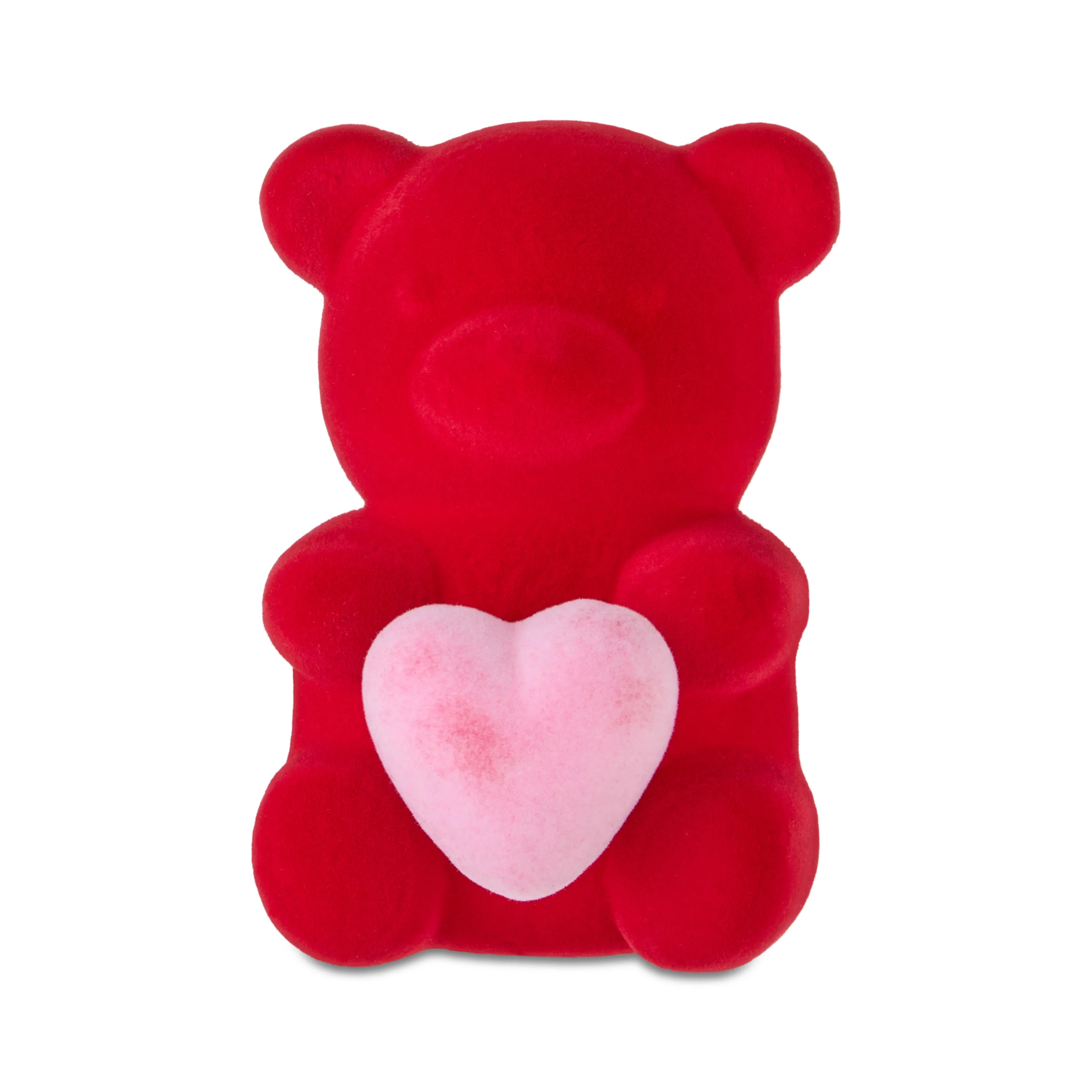Flocked Bear Tabletop Decoration, Red, 4", Valentine's Day by Way To Celebrate | Walmart (US)