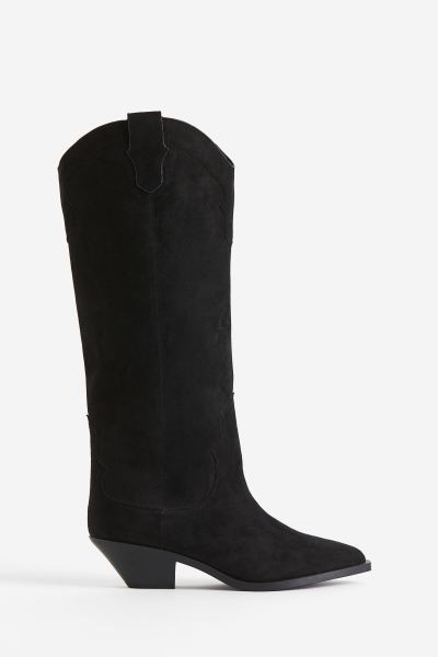 Knee-high Cowboy Boots - Beige - Ladies | H&M US | H&M (US + CA)