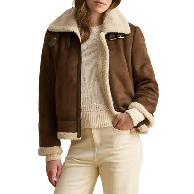 Faux Fur Trim Zip Front Jacket | Nordstrom