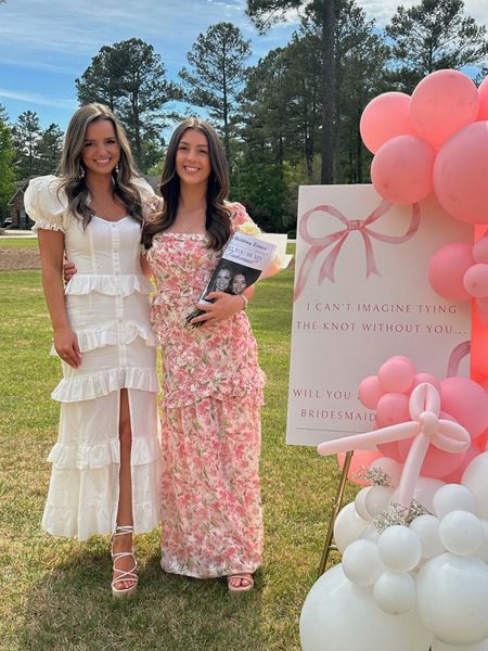 The most beautiful luncheon celebrating our girl! My floral maxi dress is linked below, I’m wearing a size small! 🌸🎀💐🩷 

also, you need these platform shoes from Chinese laundry! So affordable and so comfortable, I wear them with everything !!!