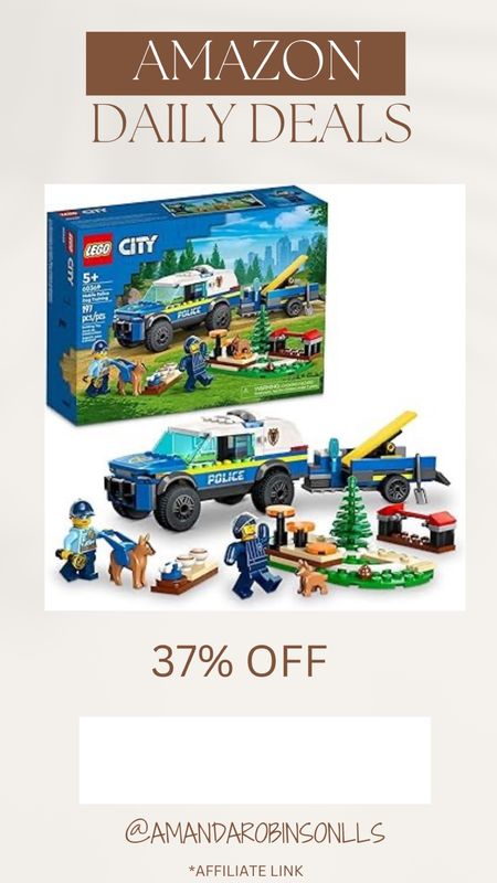 Amazon daily deals
37% off Lego city set 

#LTKkids #LTKsalealert #LTKfindsunder50