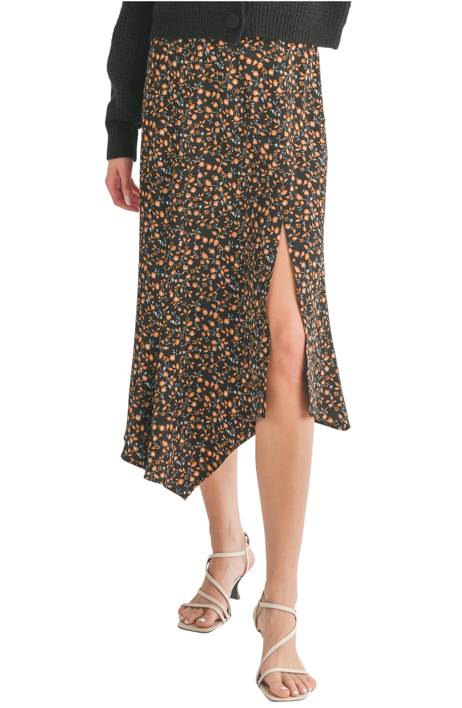 Lush Floral Print Midi Skirt | Nordstromrack | Nordstrom Rack