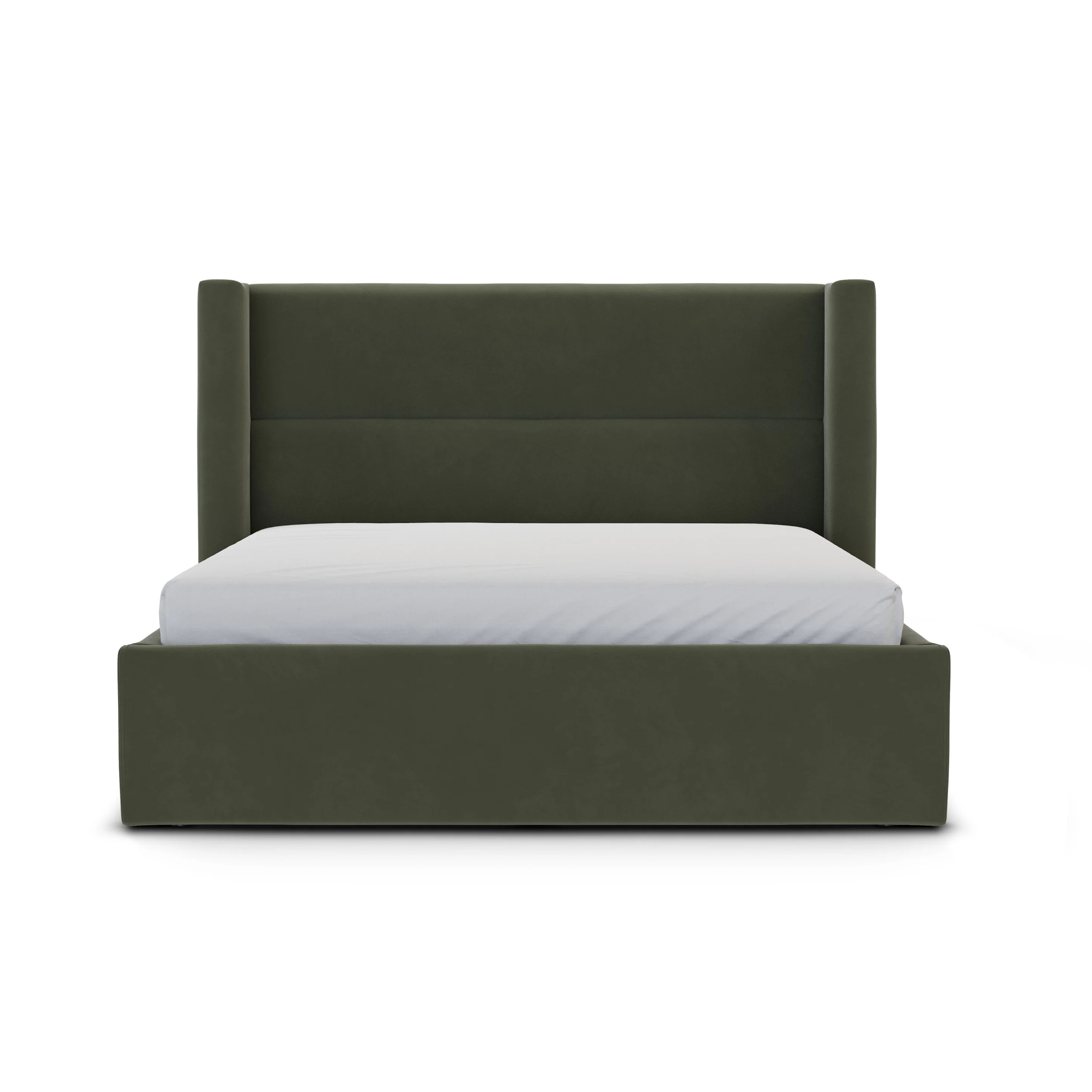 Calabri Queen Velvet Bed - Hale Fir Green | Article