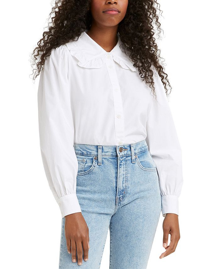 Levi's Karina Cotton Collared Blouse & Reviews - Tops - Women - Macy's | Macys (US)