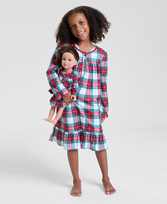 Holiday Lane Girls 2T-16 Merry Plaid Nightgown with Doll Dress, Macy's Exclusive - Macy's | Macy's