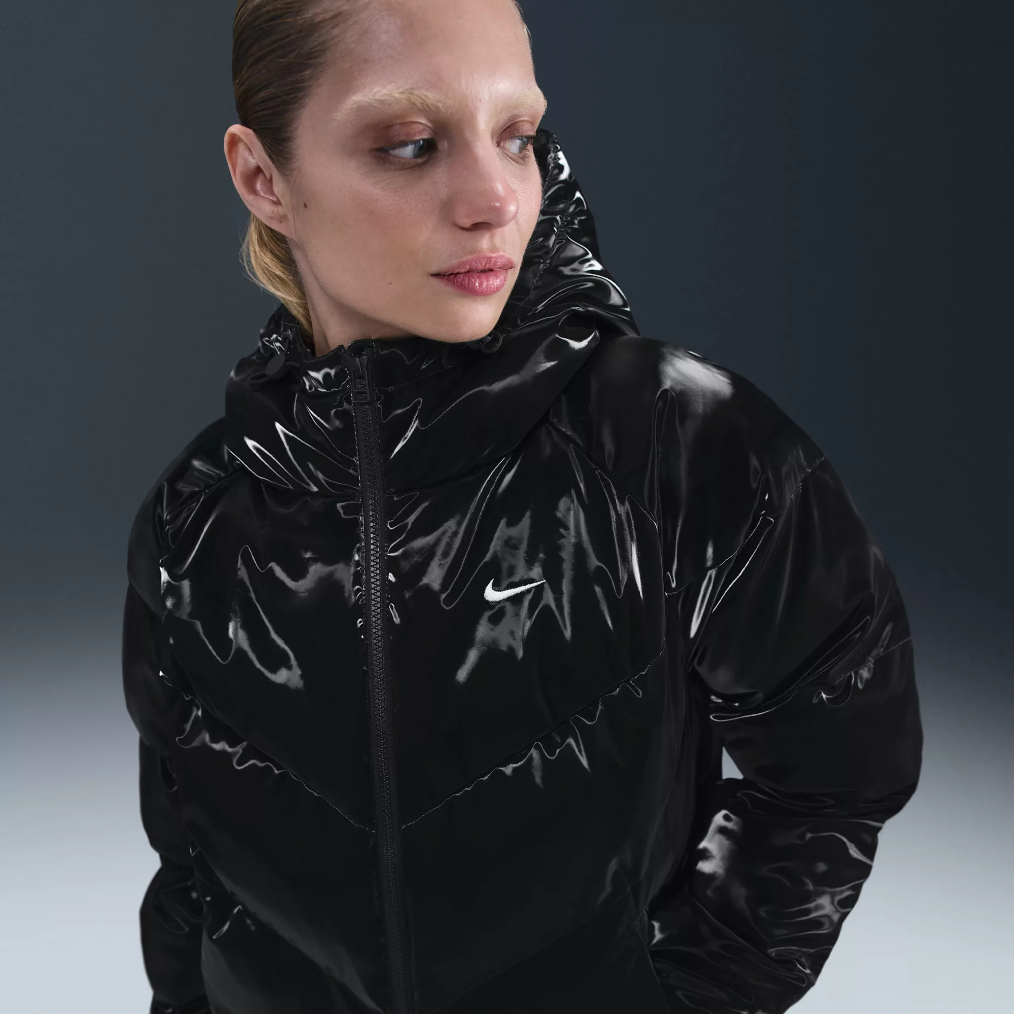 Nike Women's Sportswear Therma-FIT Shine Puffer, XXL, Black | DICK'S Sporting Goods