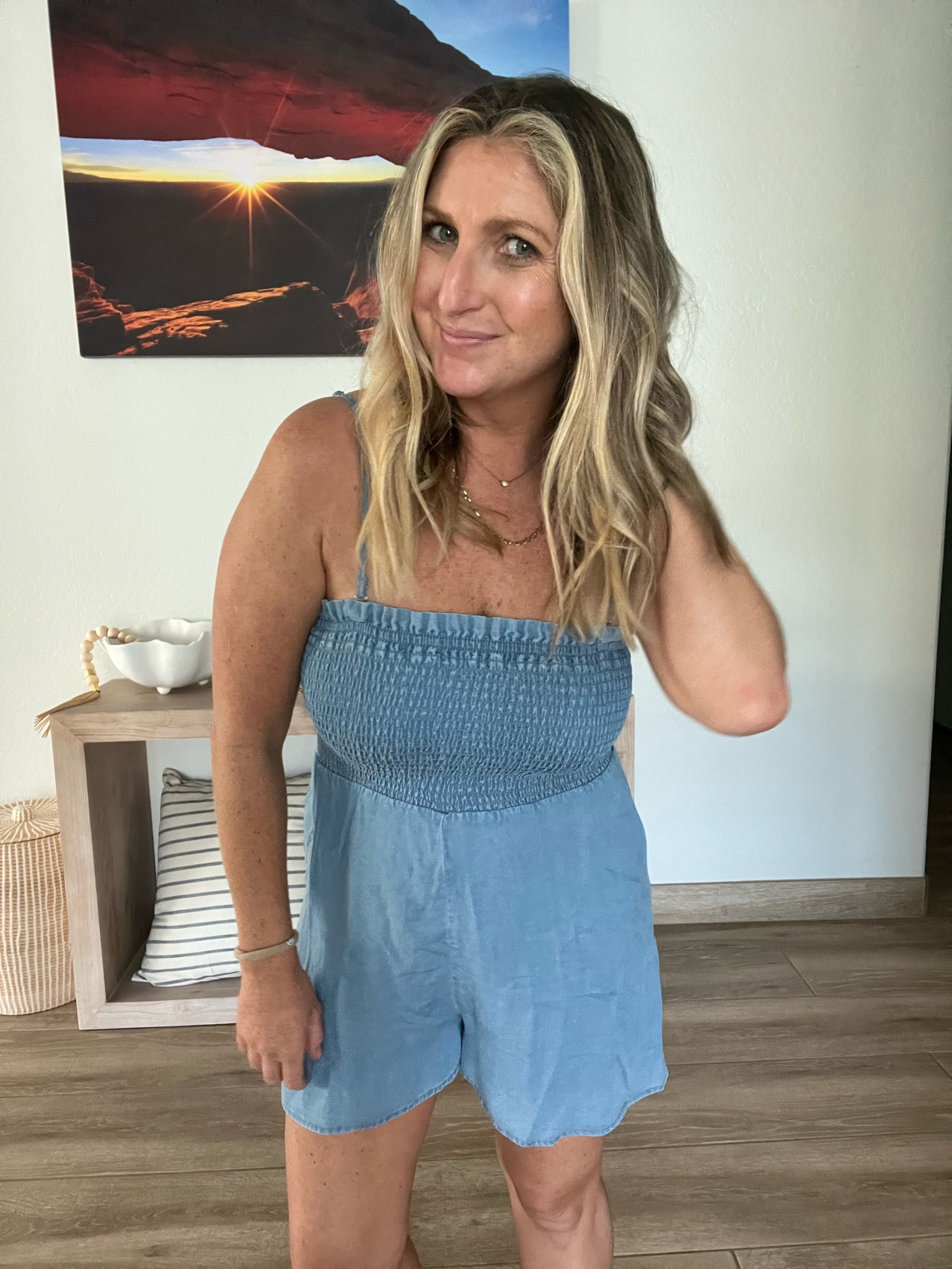 Hot mom summer outfit 

Wearing size small in romper 
Size up 1/2 size in sandals 

#LTKHotMomSummer #LTKHMS

#LTKSeasonal #LTKunder100 #LTKstyletip