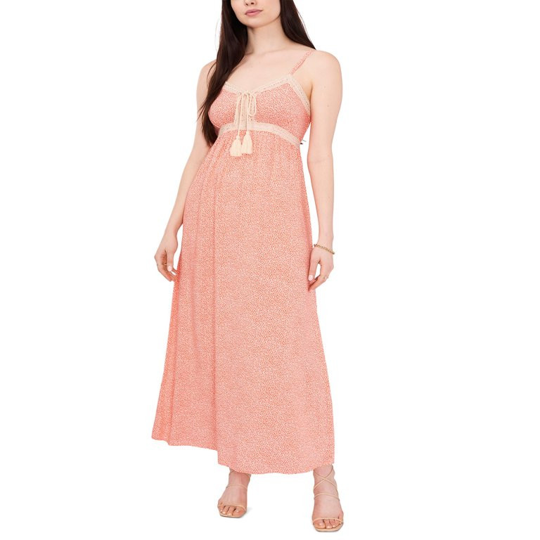 Women's 1. STATE Crochet TrimMaxi Dress | Walmart (US)