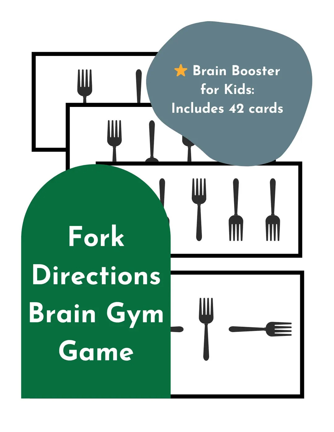 Fork Directions: Brain Gym Game for Kids (digital Download) - Etsy | Etsy (US)