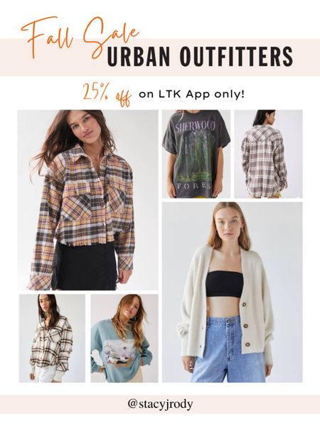 Urban Outfitters flannels and graphic T’s & sweatshirts 

#LTKSale #LTKstyletip #LTKunder100