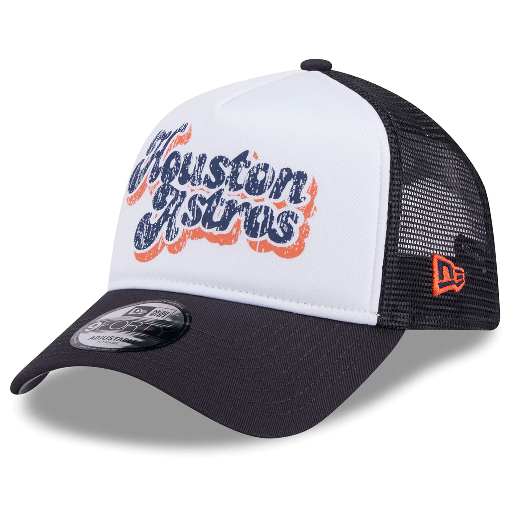 Houston Astros New Era Women's Throwback Team Foam Front A-Frame Trucker 9FORTY Adjustable Hat - ... | Fanatics