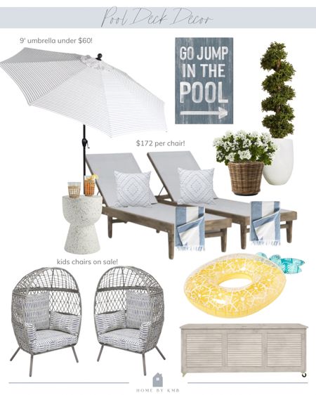 Pool deck decor ideas to get ready for summer! #walmarthome #wayfairathome 

#LTKSeasonal #LTKhome