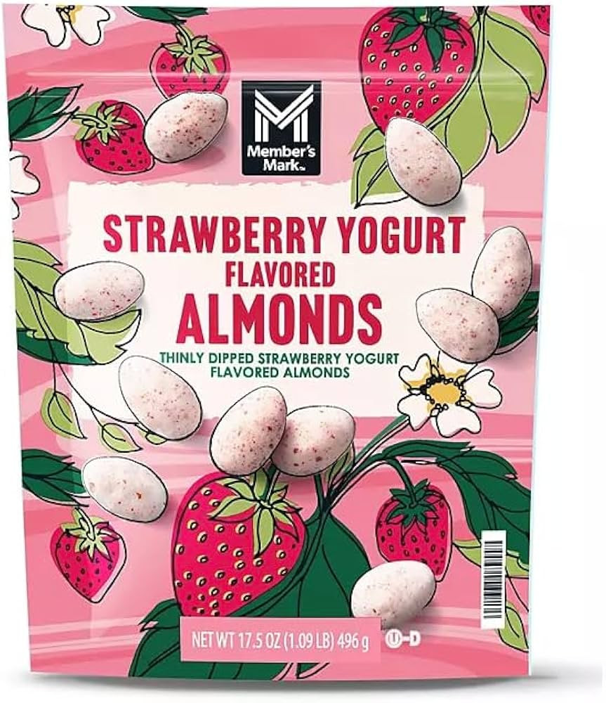 Member Mark Strawberry Yogurt Almonds, 17.5 Ounces of Strawberry Yogurt Flavored Almonds in a Res... | Amazon (US)