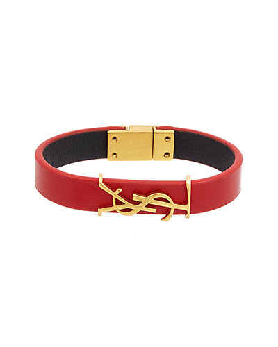 Saint Laurent Opyum Leather Bracelet | Ruelala