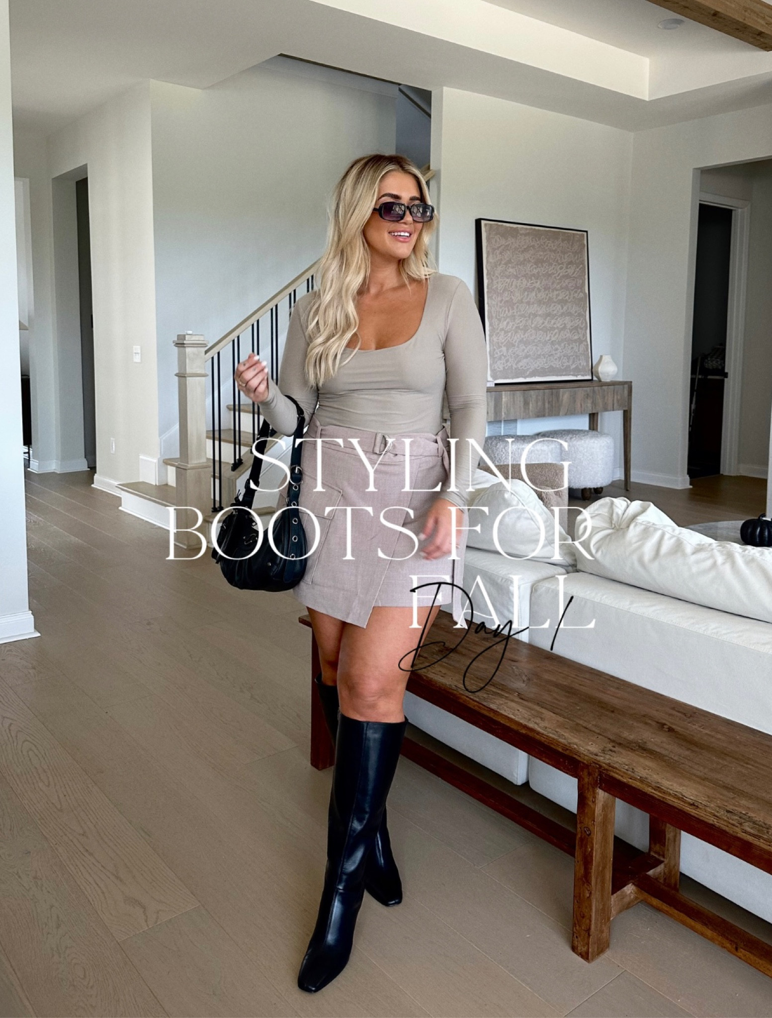 REEL SERIES | 7 days of styling wide calf boots 

Skirt- Large// runs large
Top- Medium// runs large
Boots- TTS// calf size 16.5” 