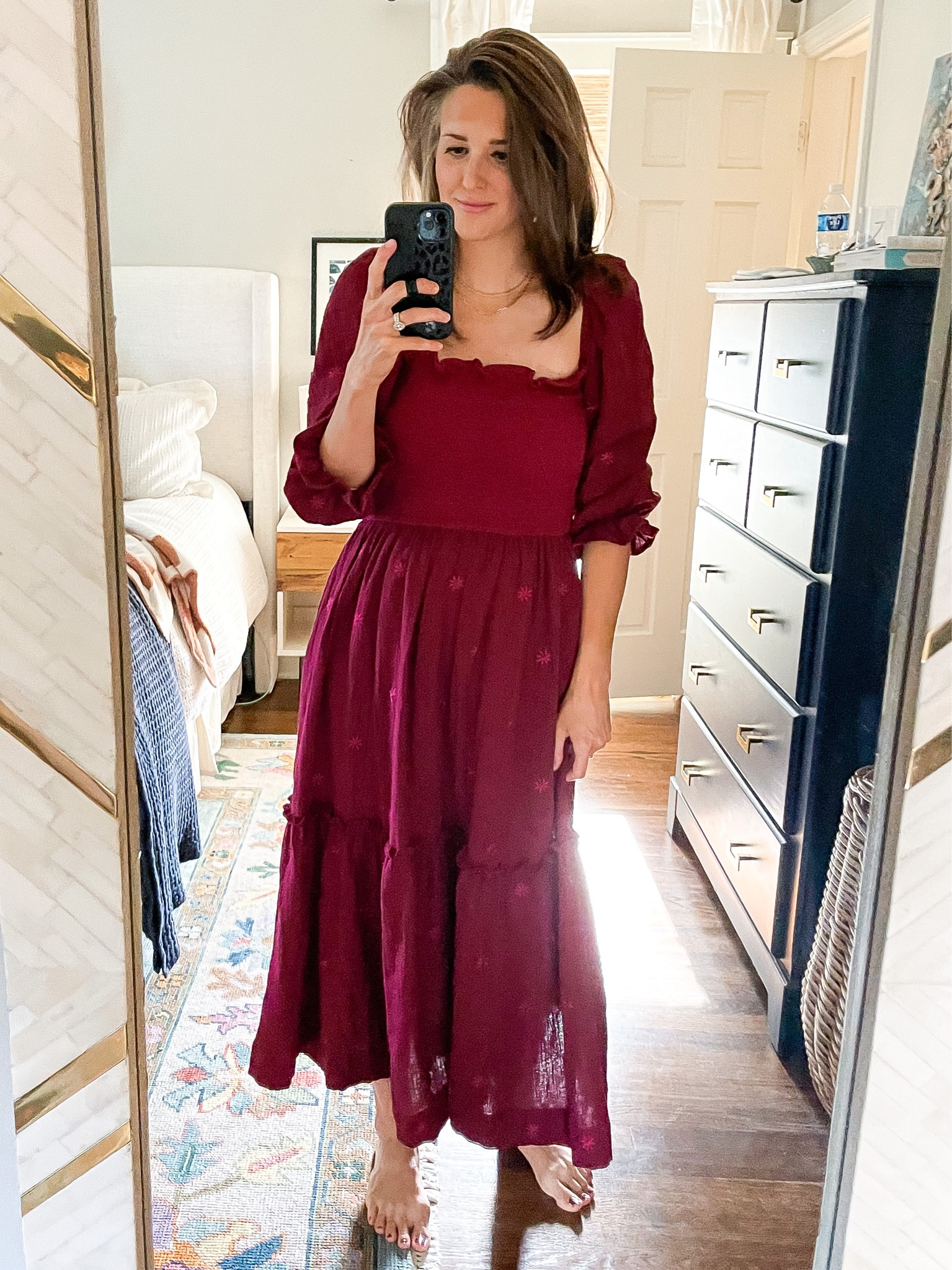 Newborn pics outfit! Free People dupe dress. Wearing a small 

#LTKbaby #LTKbump