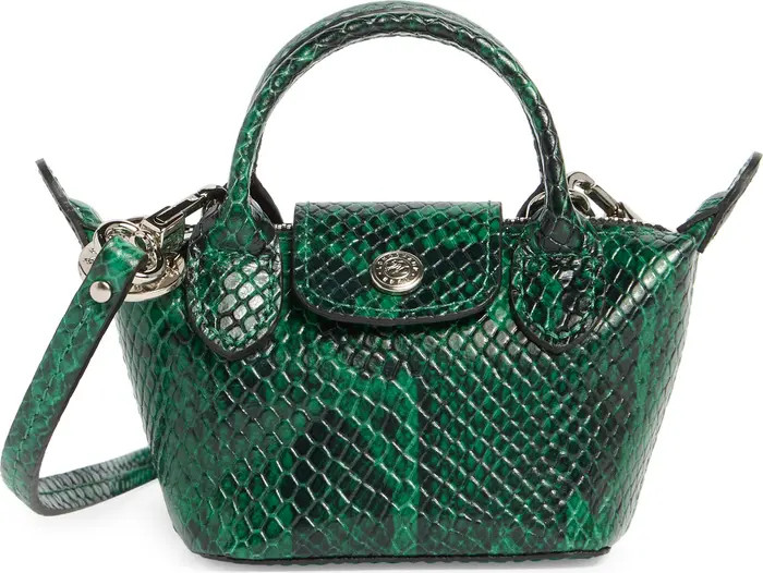 Longchamp Le Pliage Cuir Croc Embossed Extra Small Crossbody Bag | Nordstromrack | Nordstrom Rack