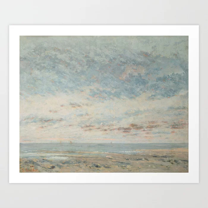 Gustave Courbet "Low Tide at Trouville" Art Print | Society6