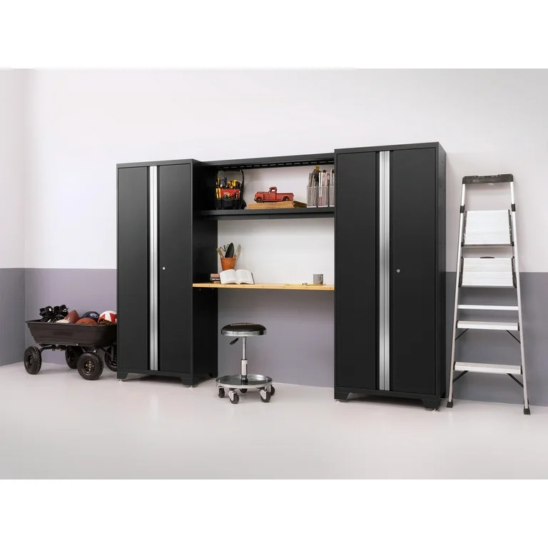 NewAge Products Bold Series Black 8 Piece Cabinet Set, Heavy Duty 24-Gauge Steel Garage Storage S... | Walmart (US)