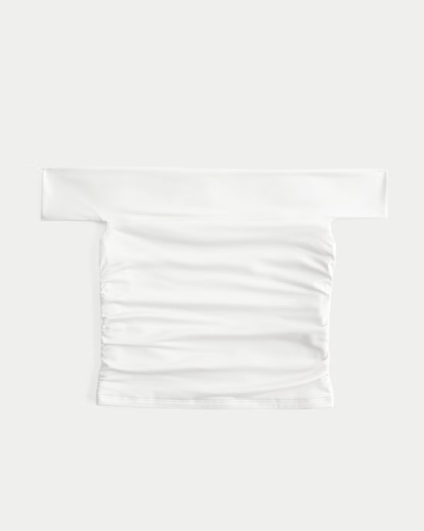 Soft Stretch Seamless Fabric Ruched Off-the-Shoulder Top | Hollister (US)