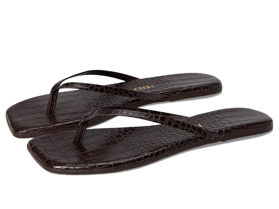 TKEES Square Toe Lily Women's Shoes Carob Croc : 5 B - Medium, Leather | Zappos