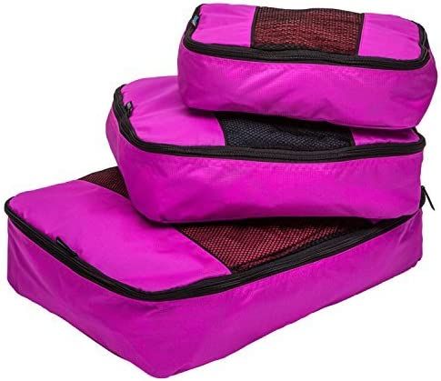 TravelWise Luggage Packing Organization Cubes 3 Pack, Pink | Amazon (US)
