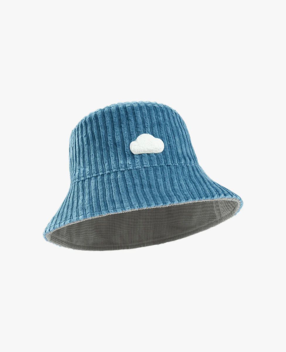 Classic Corduroy Bucket Hat - Mineral Blue | Petite Revery