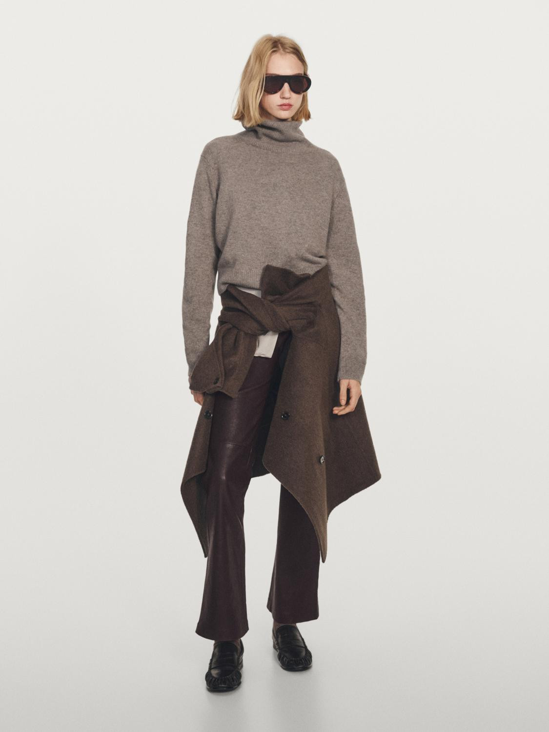 100% cashmere short knit sweater | Massimo Dutti UK