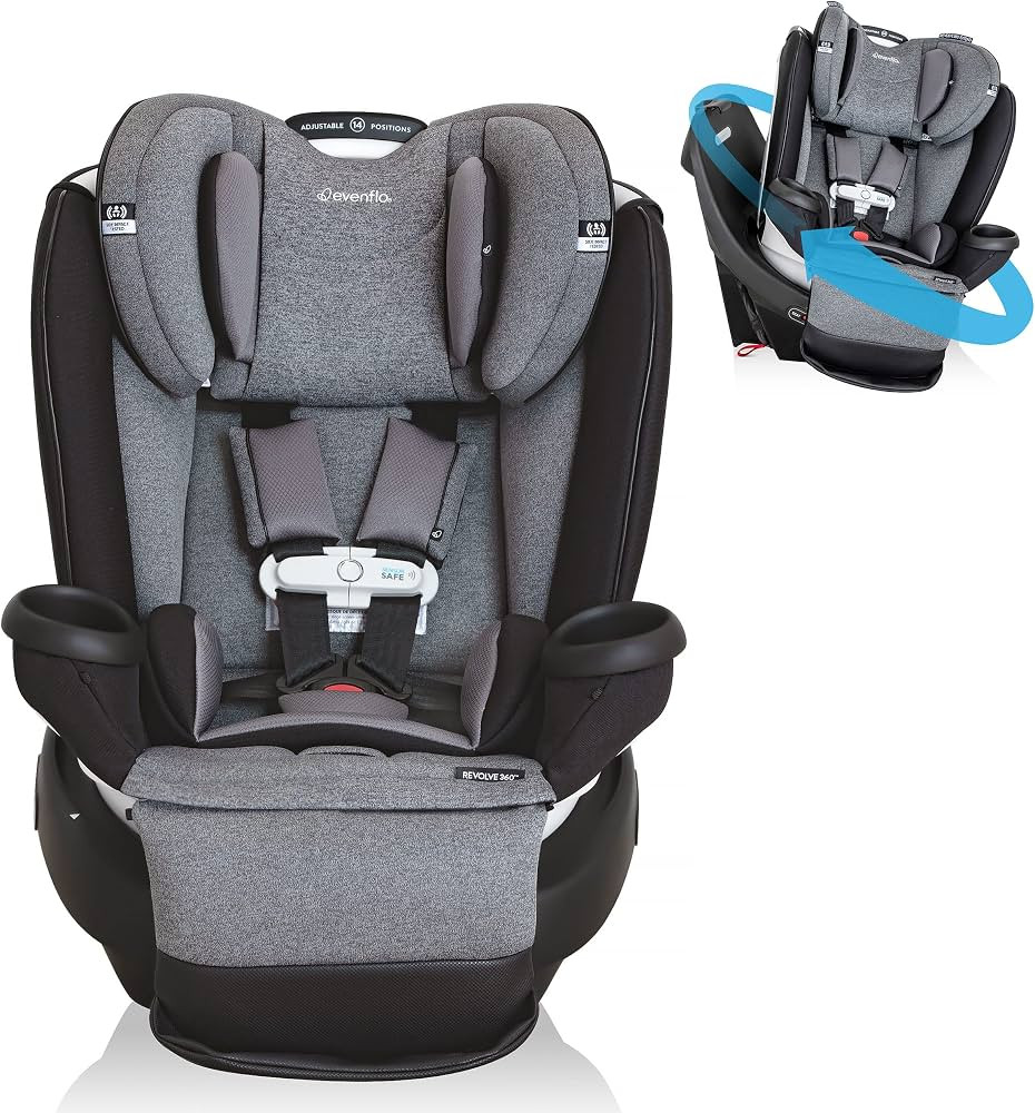 Evenflo Gold Revolve360 Extend All-in-One Rotational Car Seat with SensorSafe (Moonstone Gray) | Amazon (US)
