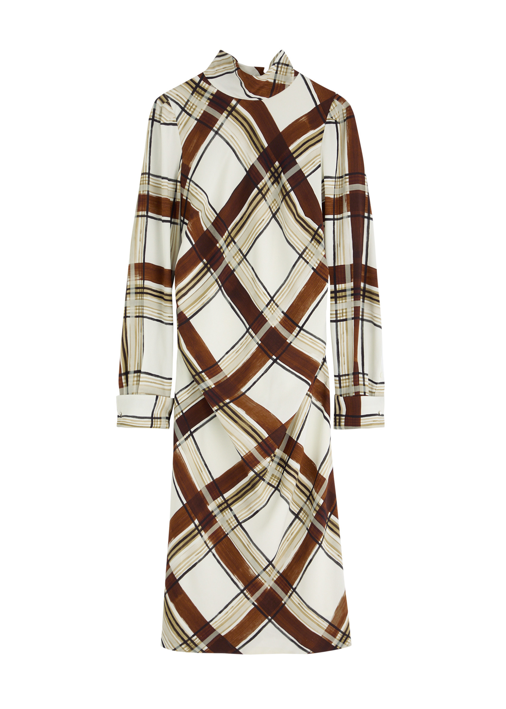 Delvet checked midi dress | Harvey Nichols