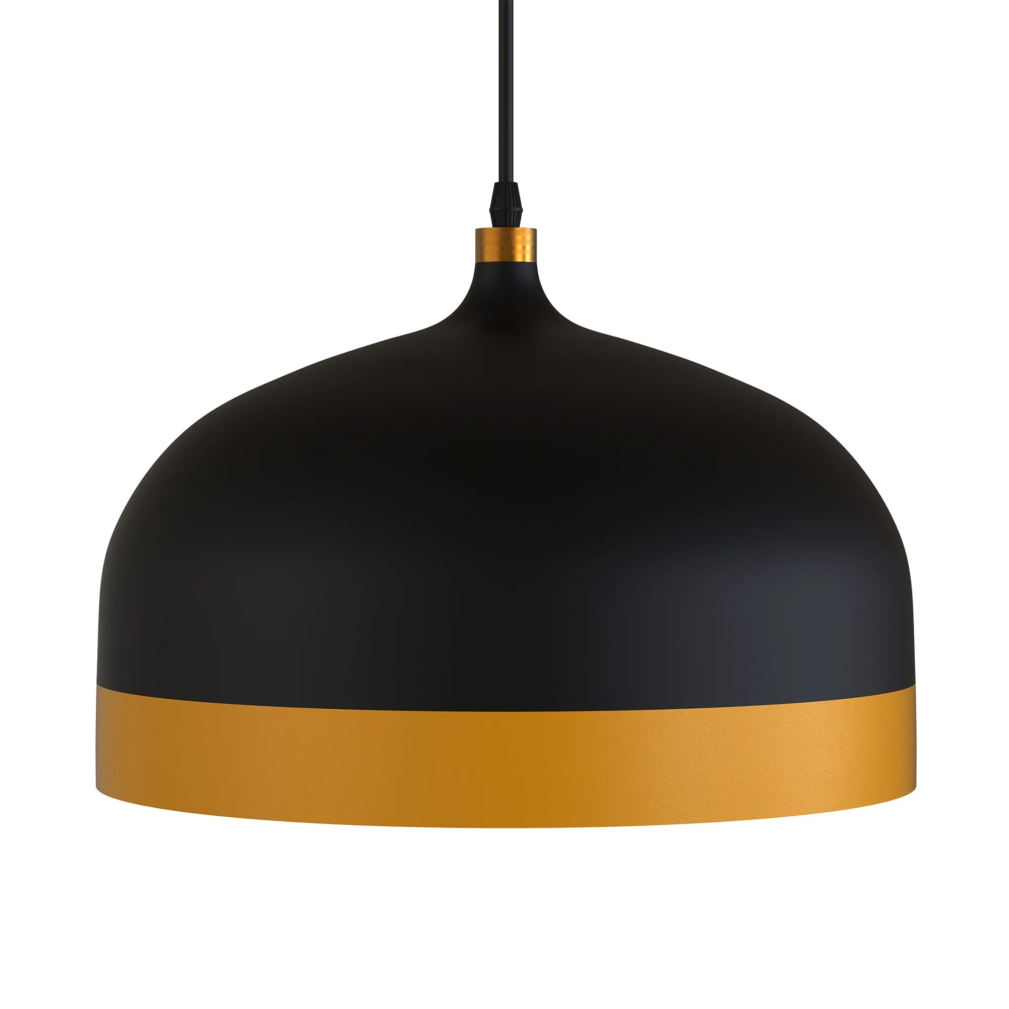 Nordic Matte Industrial Hanging Pendant Light,Black and Gold  Finish for Dining Room Living Room ... | Walmart (US)