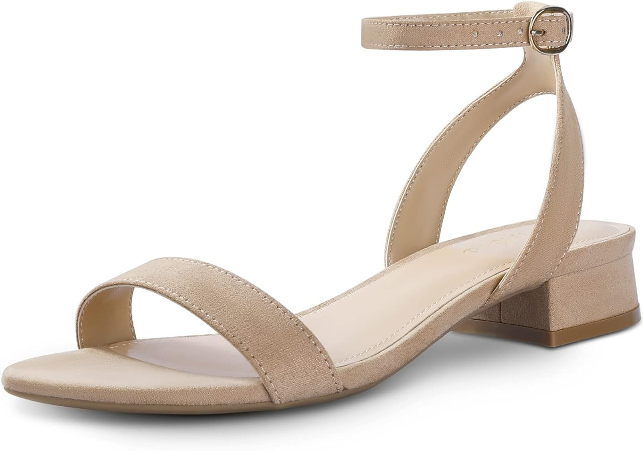 Ankis Black Nude White Gold Women Sandals Comfortable Walking Strappy Open Toe Sandals for Women ... | Amazon (US)