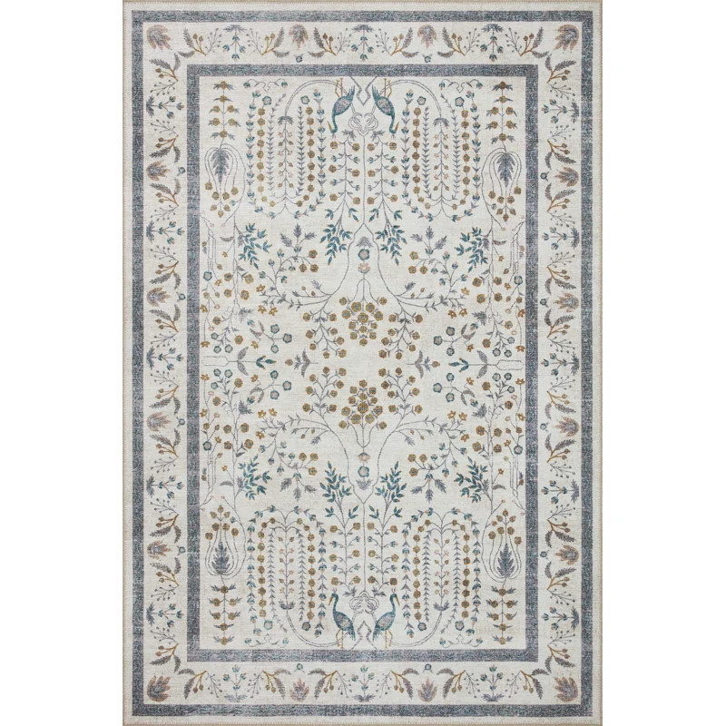 Rifle Paper Co. x Loloi Maison MAO-05 Wisteria Cream Rug | Wayfair North America