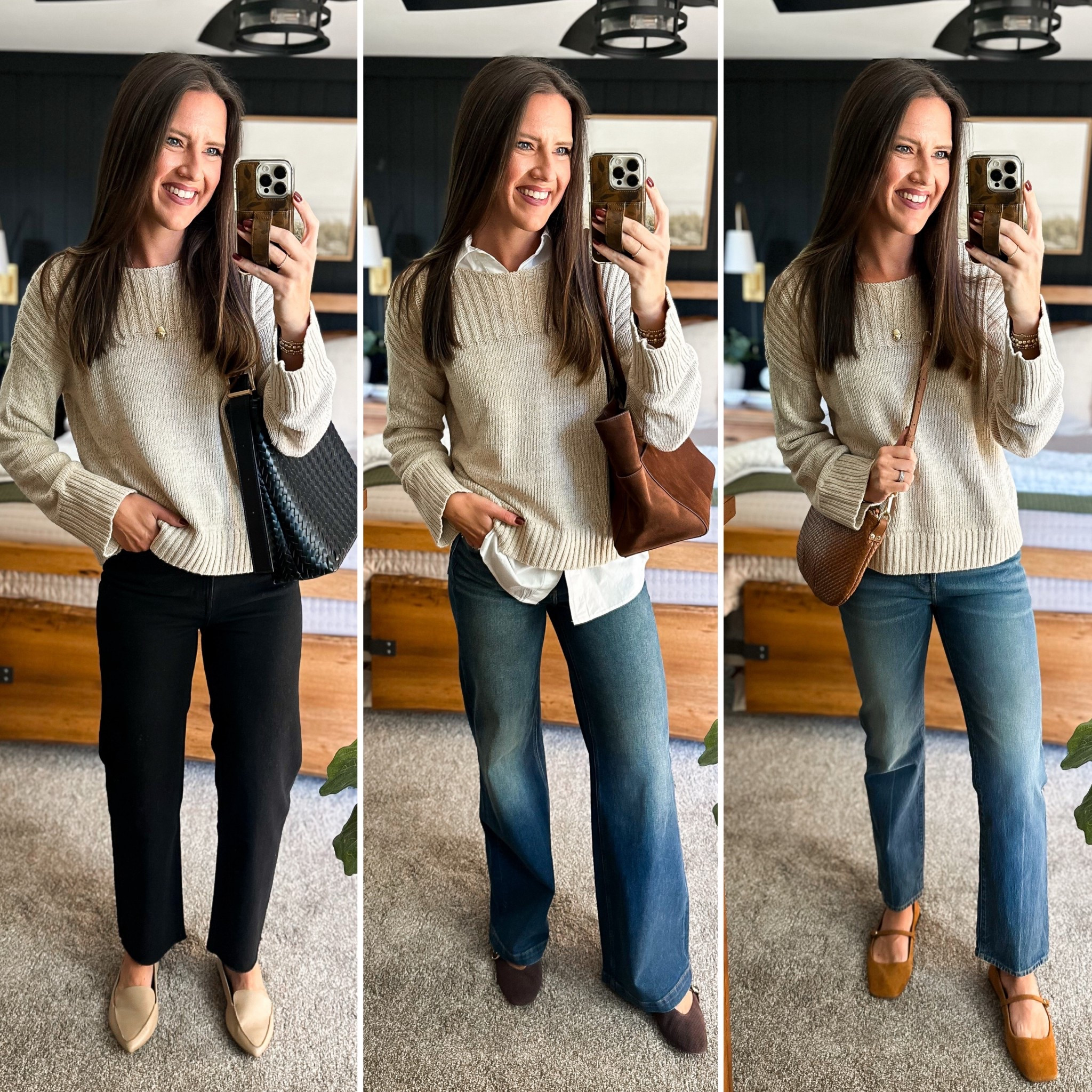 Fall Capsule Wardrobe - Oatmeal Sweater (size small) 
