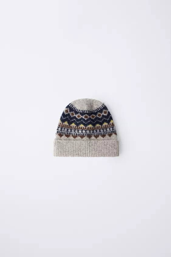 JACQUARD KNIT HAT | Zara US